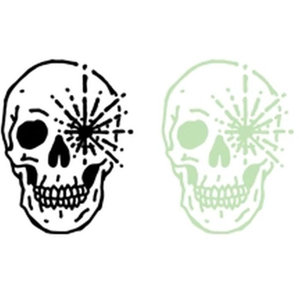 Glowing Skulls Temporary Tattoos