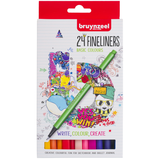 Bruynzeel Fineliner, Set of 24