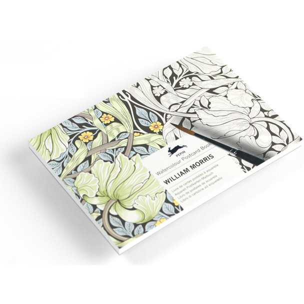 Postcard Watercolor Coloring Book, William Morris