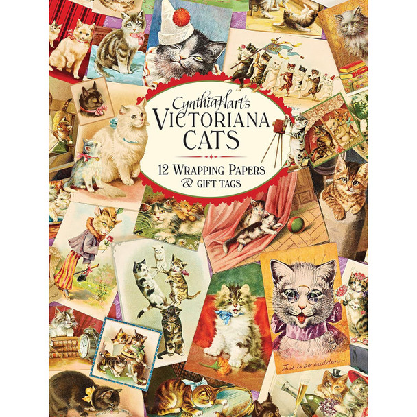 Victoriana Cats Gift Wrap Book