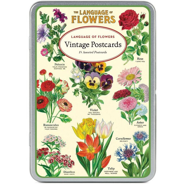 Language of Flowers Vintage Postcards
