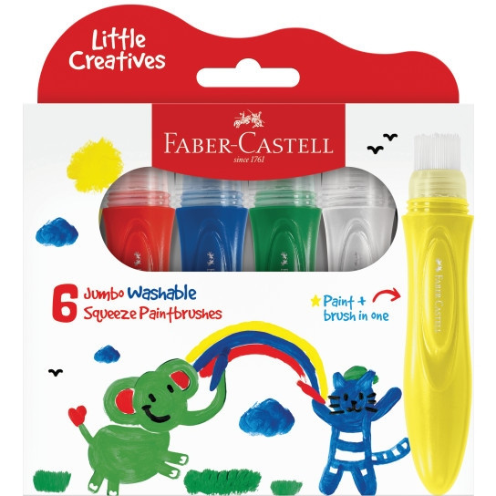 Little Creatives Jumbo Paintbrushes, Set of 6