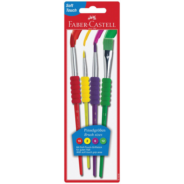 Soft Grip Brushes, Set of 4