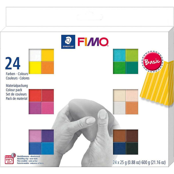 FIMO Clay Basic Set, 24 Colors
