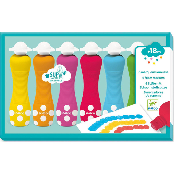 Foam Paint Markers, Set of 6