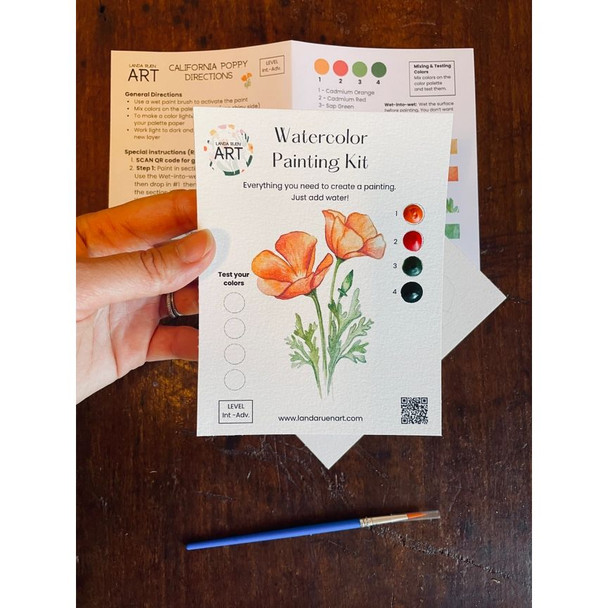 California Poppy Watercolor Kit