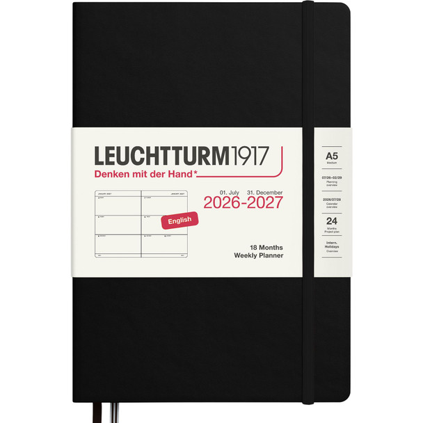 Leuchtturm 2027 18M Weekly Planner, 5.75" x 8.25"