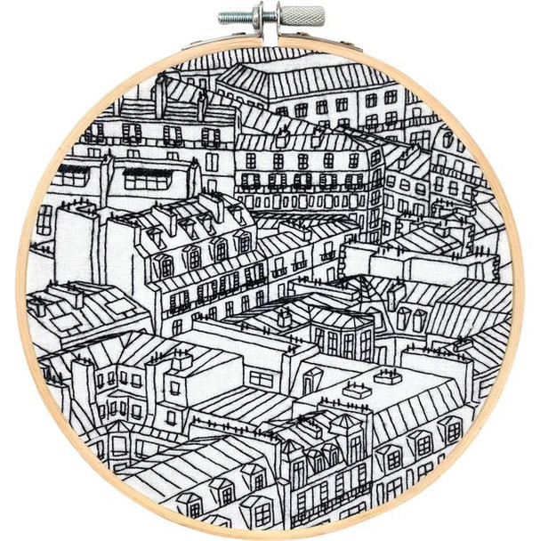 Embroidery Kit, Rooftops of Paris