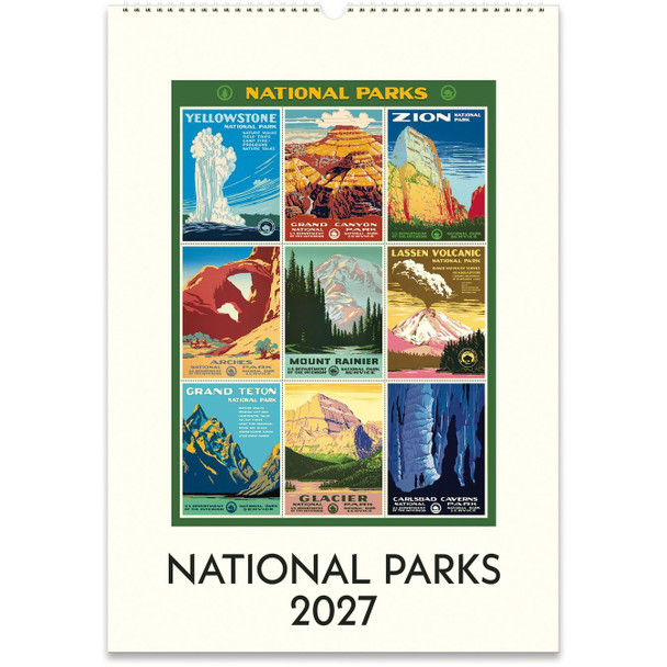 Cavallini 2027 Wall Calendar, National Parks