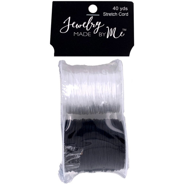 Stretch Cord , White & Black