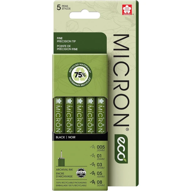 Pigma Micron ECO Fineliner Pen Set