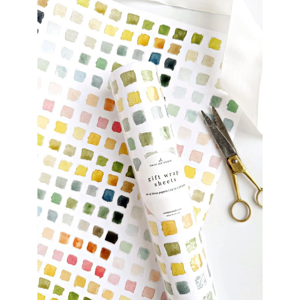Paint Swatch Gift Wrapping Paper, 3 Sheets