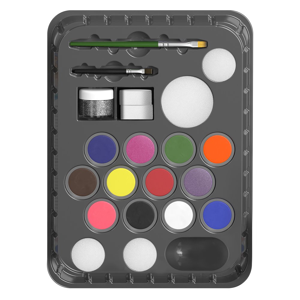 Snazaroo Ultimate Party Pack – Set De Pinturas Faciales Hipoalergénicas, 6 Diseños Guía, Lavado Fácil, Ideal Para Fiestas Y Disfraces
