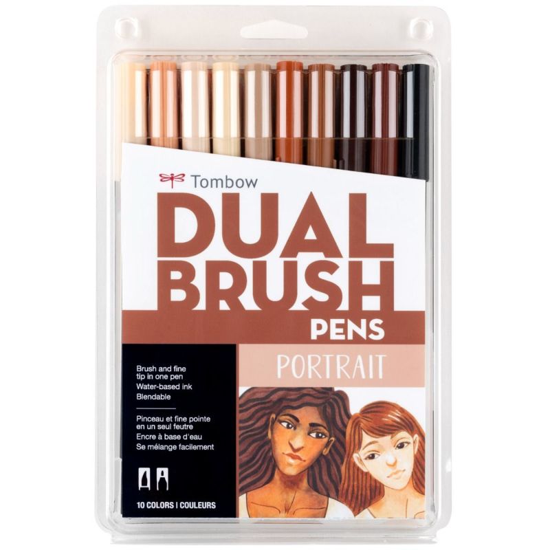 Dual Brush Marker Pens for Coloring Books, Fine Tip, Pen Set for Journaling  Note