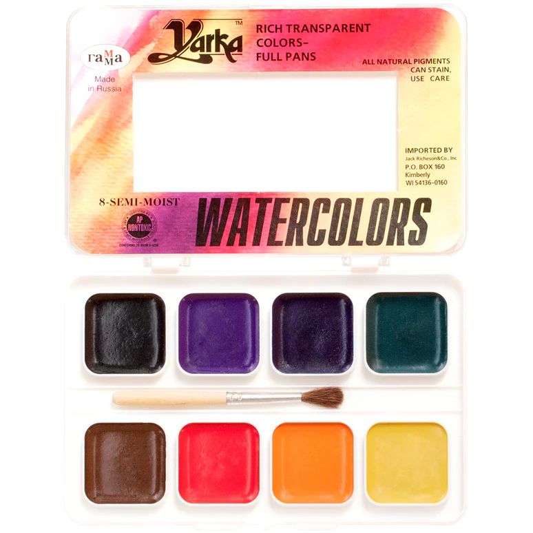 12 Colors Solid Watercolor Paint Set Metallic Art Pigment