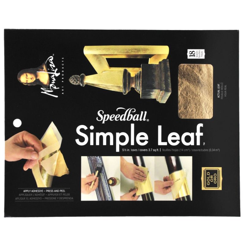 Mona Lisa Simple Leaf Metallic design & art FLAX - Sheets