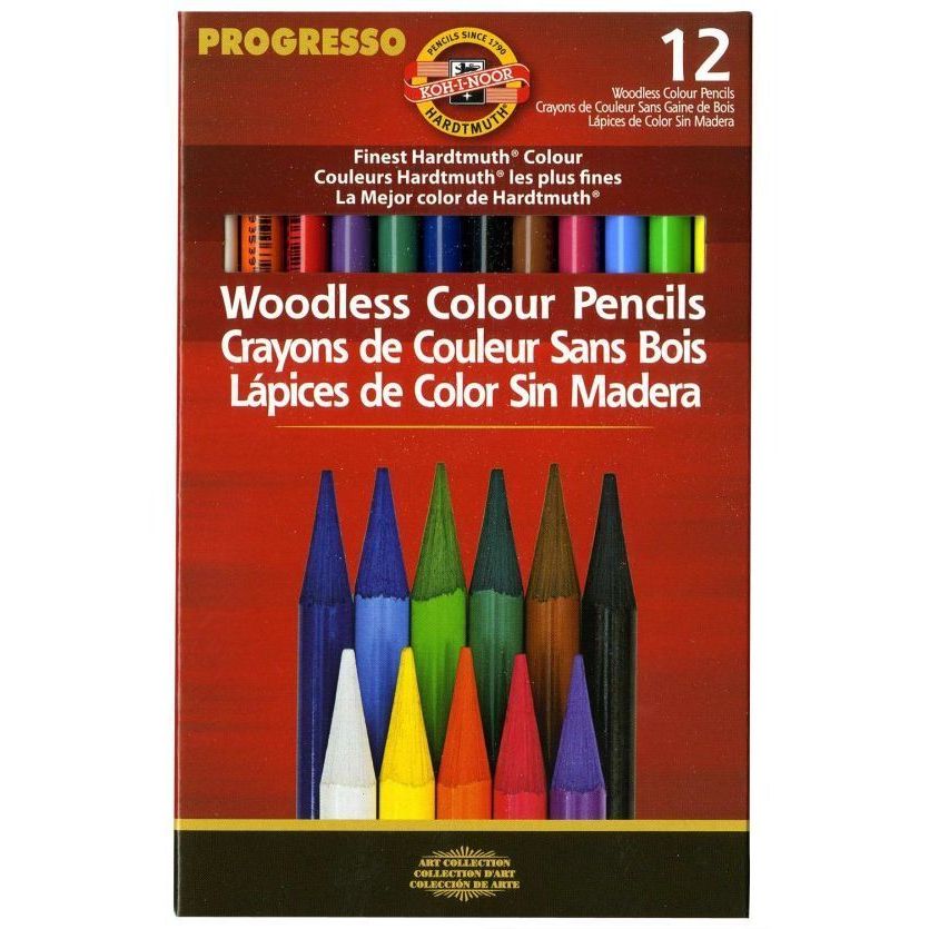 Koh-I-Noor Progresso Woodless Graphite Pencil Set of 12