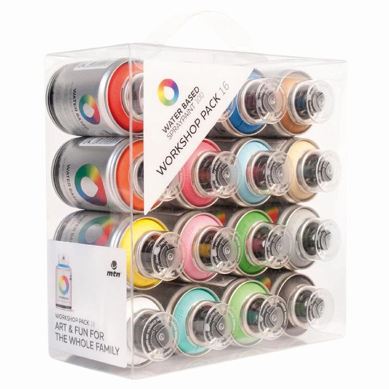 MTN Water Based Spray Paint Workshop Pack/16 - FLAX art