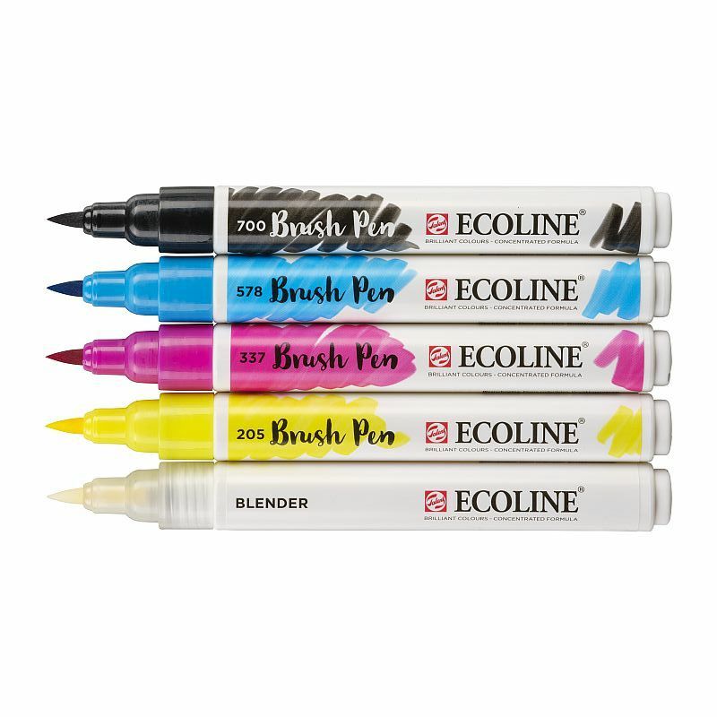 Talens Ecoline Brush Pen 5 set, Earth Colors
