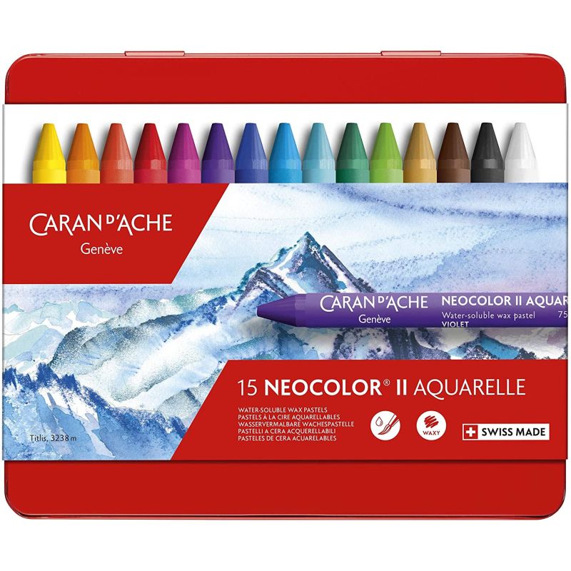 Caran d&Ache Neocolor II Water Soluble Wax Pastel Set 30/Pk