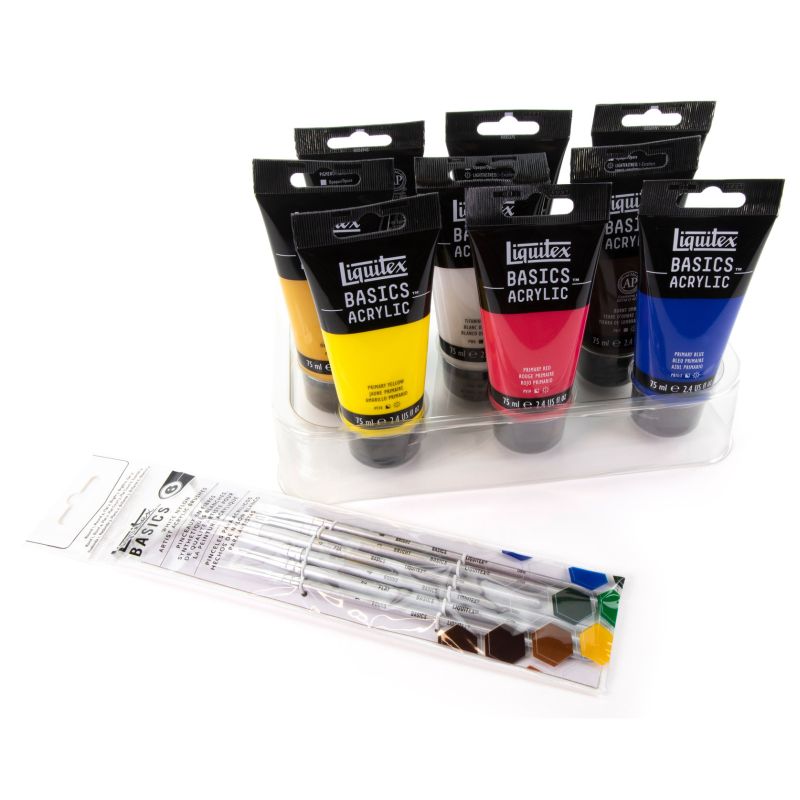 Liquitex Basics Acrylic Paint Tubes - 6 Colors 