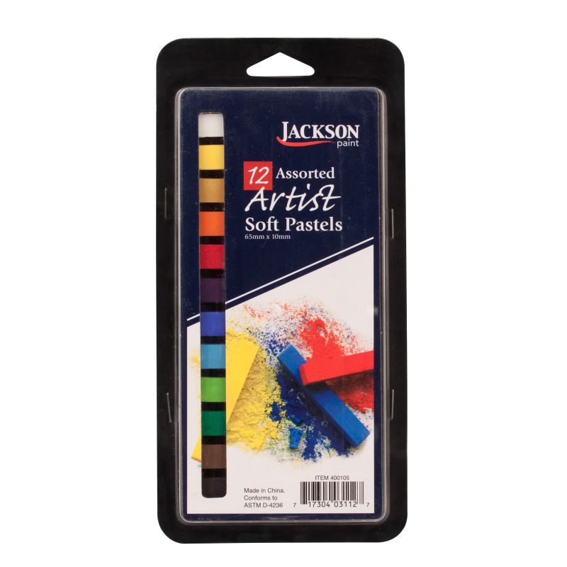 Jackson Artist Soft Pastel 12 Piece Assorted Basic Colors