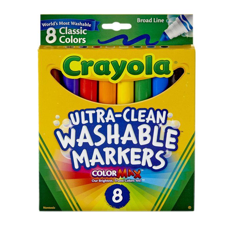 Crayola Washable Markers, Assorted Colors - 12 markers