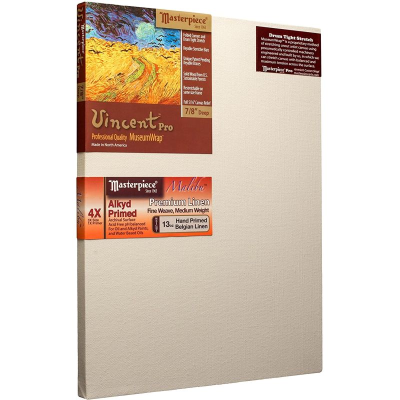 Masterpiece Vincent Pro Malibu Stretched Linen - FLAX art Masterpiece Vincent Pro Malibu Stretched Linen - FLAX art