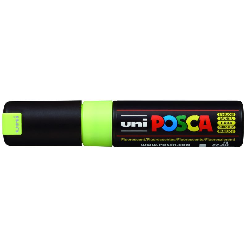 Crayon feutre acrylique Posca-Pointe Lar/Bis.(8mm) Jaune fluo