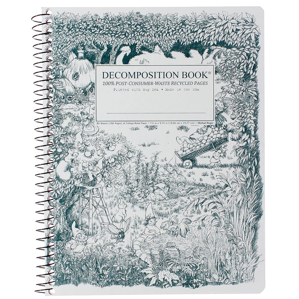 Decomposition Book Gardening Gnomes, Ruled - FLAX art & design