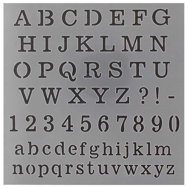 Roman Alphabet Stencil, 6 x 6 - FLAX art & design