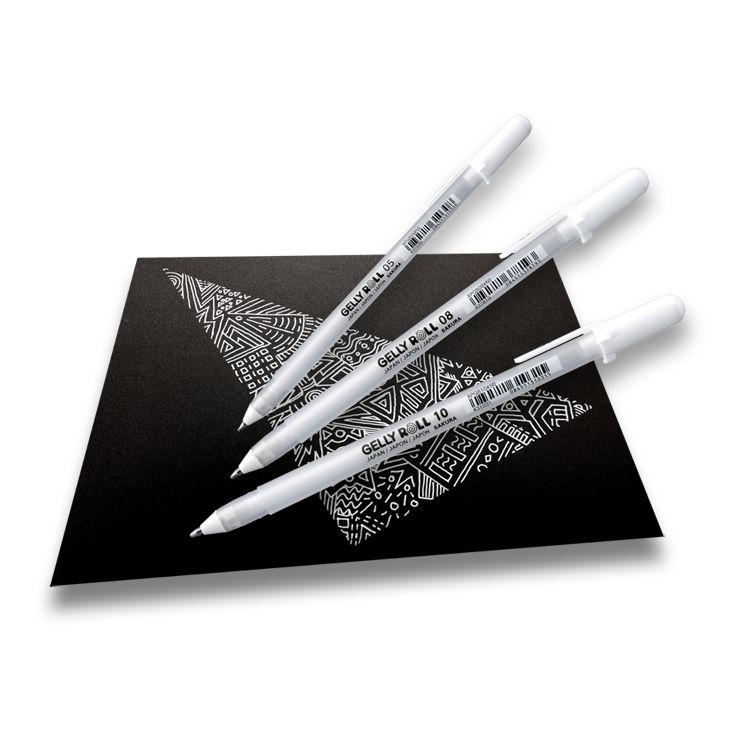 SAKURA Gelly Roll Basics Pen, Ink/Plastic, White