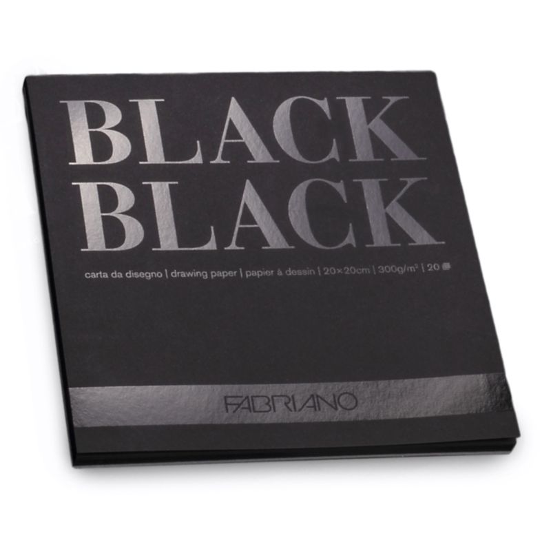 Fabriano Black Black Drawing Paper Pad 20 sheets 300gsm A4