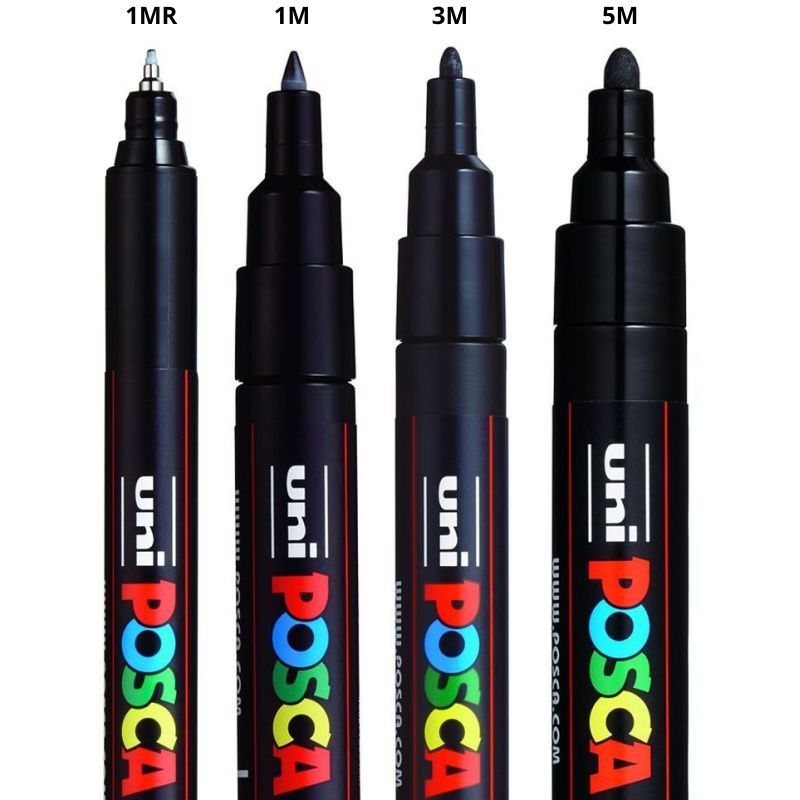 POSCA Paint Markers, 1MR Ultra Fine Tip FLAX art design