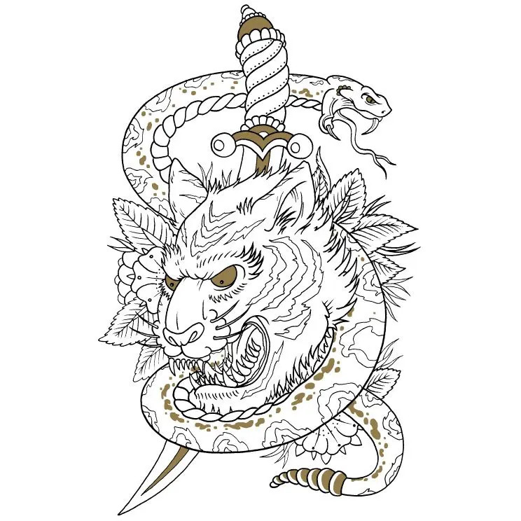その他 THE TATTOO COLORING BOOK The Tattoo Coloring Book - FLAX art & design