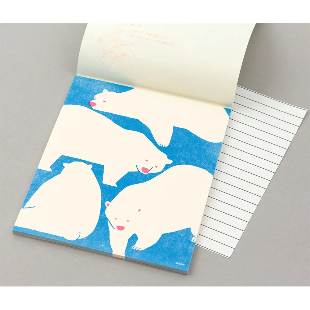 Midori Polar Bear Letter Set with Stickers- set of 4 — Two Hands