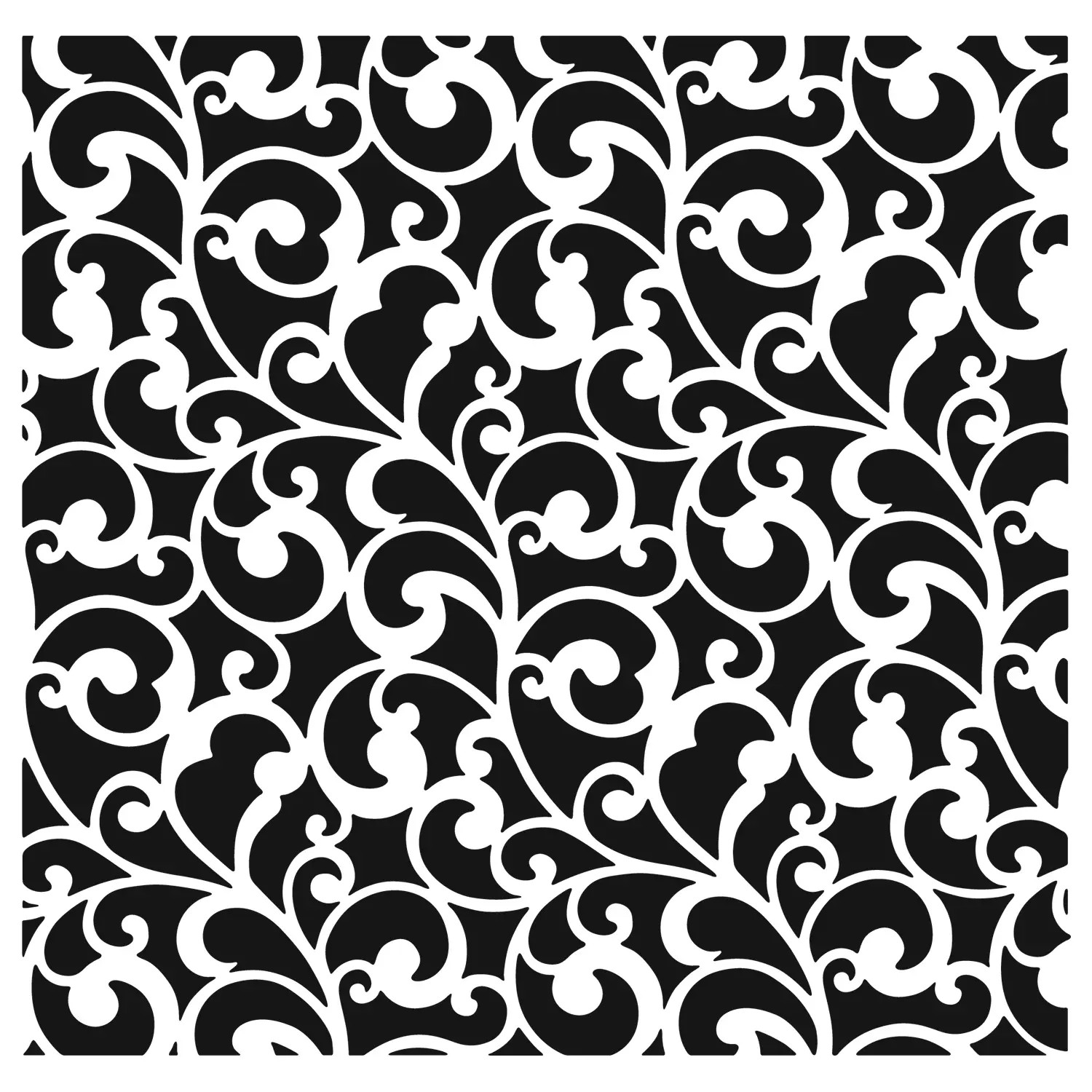 Endless Swirls Stencil, 6 endless-swirls-stencil-6-x-6-flax-art-design
