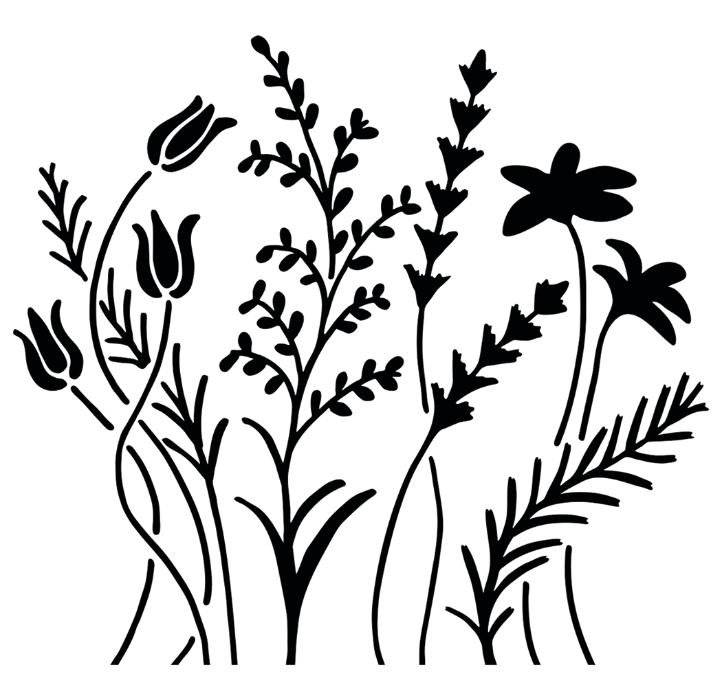 Wildflowers Stencil, 6
