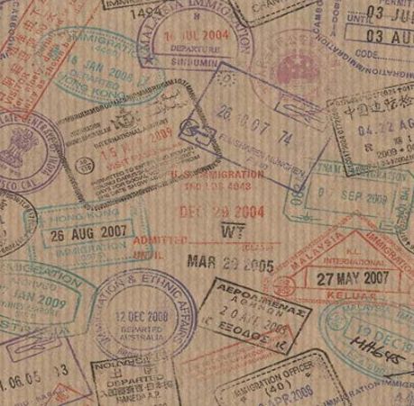 Passports Travel Scrapbook Paper