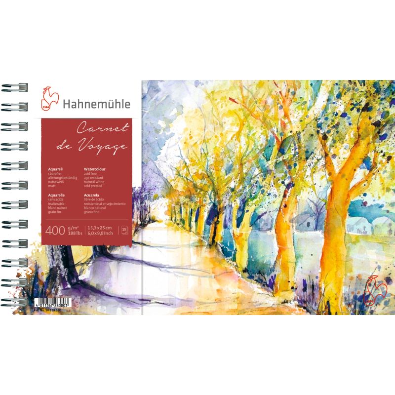 Carnet de voyage aquarelle 300 g/m² Hahnemühle chez Rougier & Plé