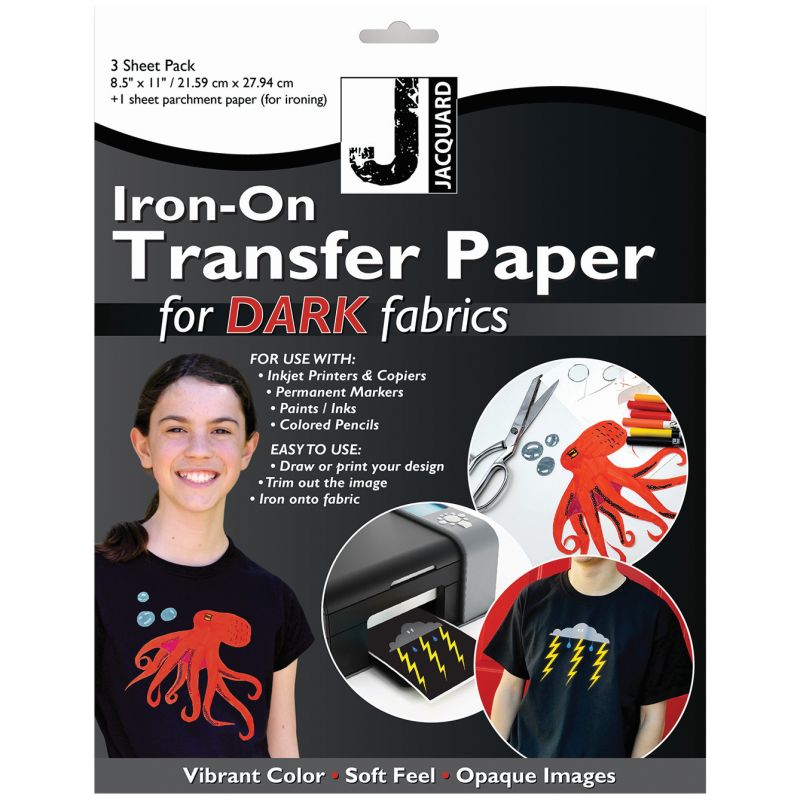 Iron on Transfer Paper for Dark Fabrics