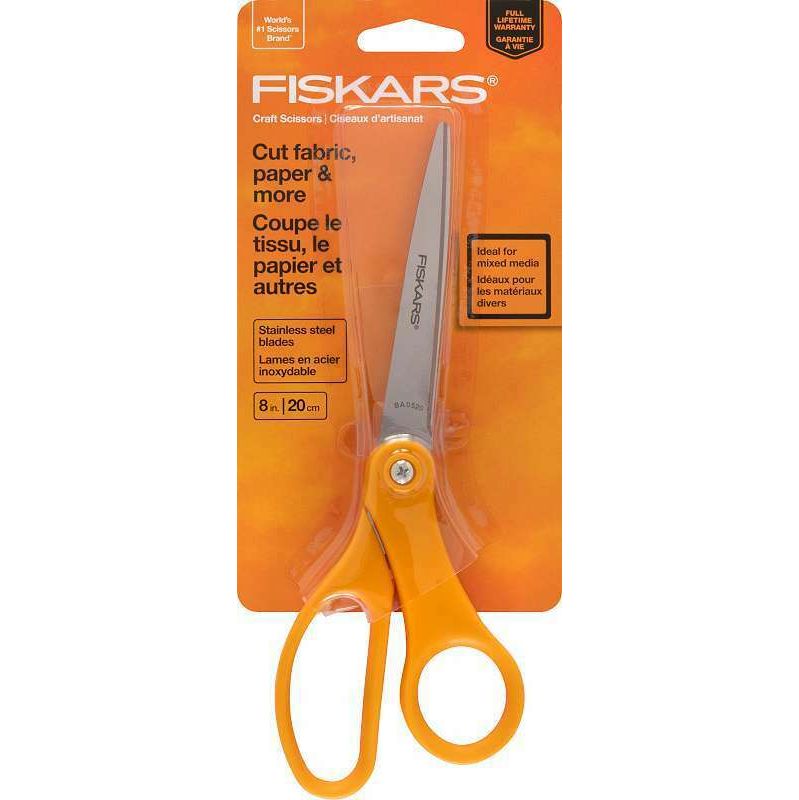 Fiskars Home Office Scissors 8 Straight, Orange