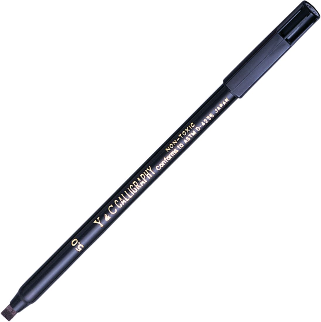 Yasutomo 5mm Calligraphy Marker, Black - FLAX art & design