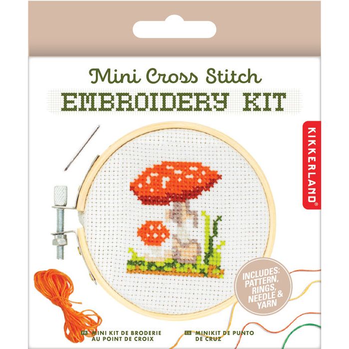 Blushing Mushroom Embroidery Kit Beginners Embroidery Kit