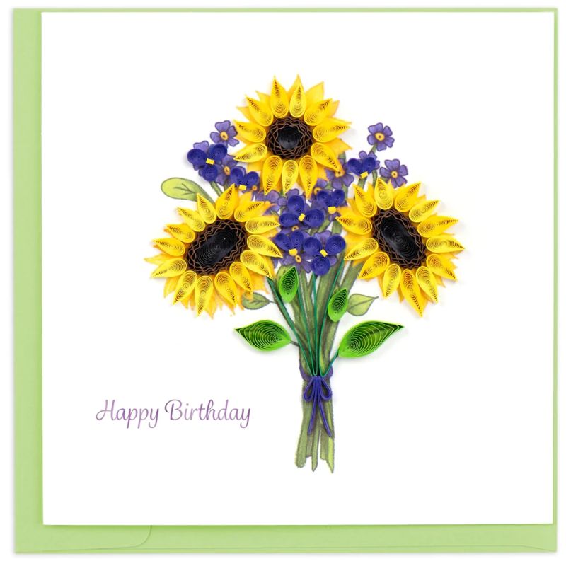 Quilled Birthday Girl Greeting Card