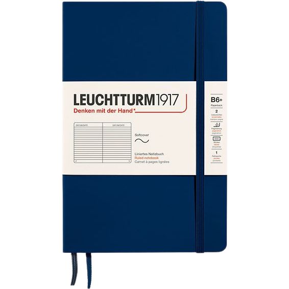 LEUCHTTURM1917 B6+ ノート 4冊セット Leuchtturm1917 B6+ Paperback Softcover Plain Notebook - Dusty Rose