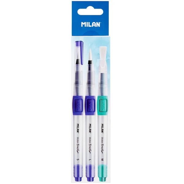 Pinceaux à Réservoir Rechargeable, Set De 3 Pointes Assorties, Fill'it