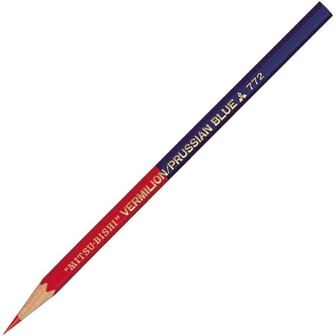 Dragonfly 8900VP Red & Blue Pencil - Round Shaft, 1 Dozen Pack, For Students & Writing