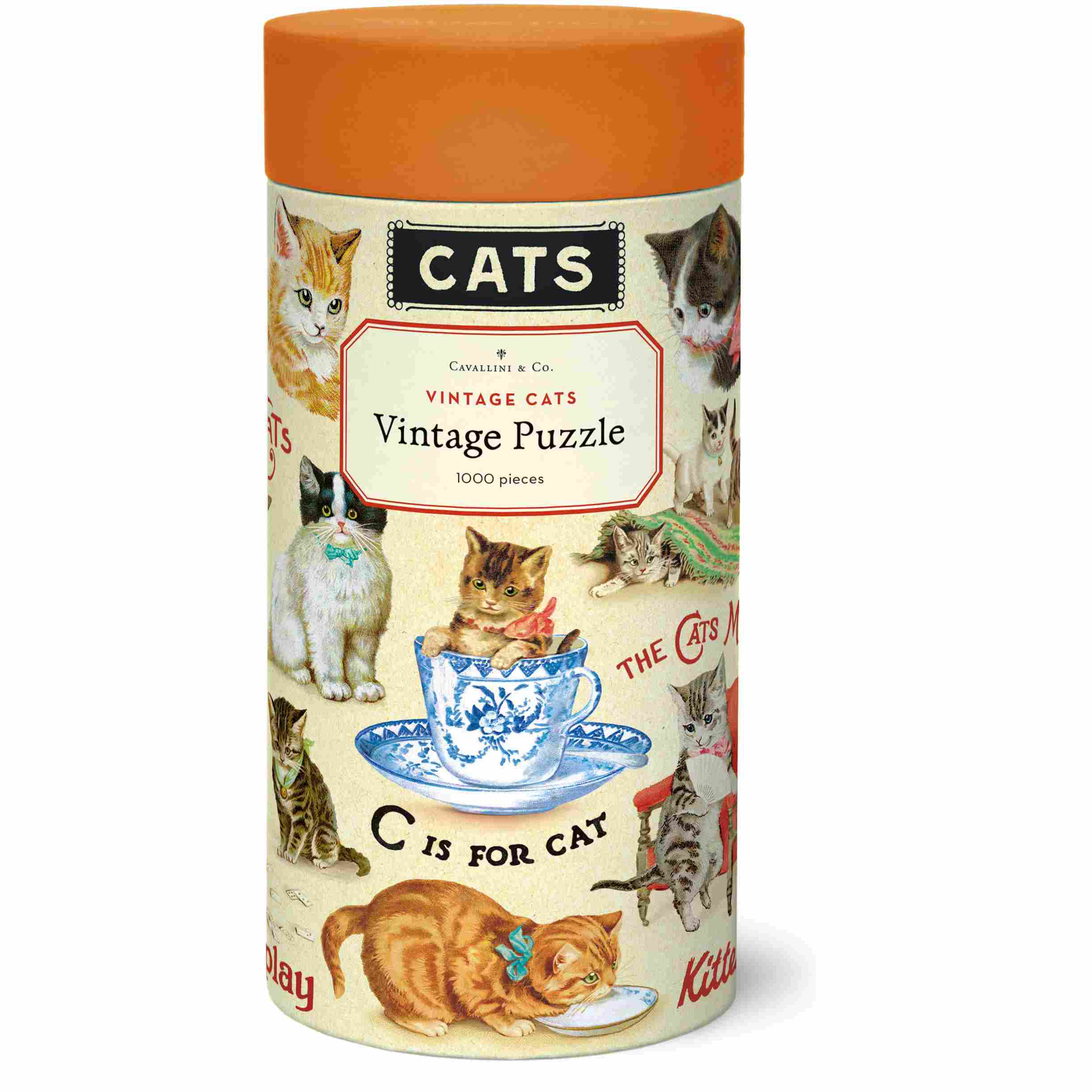 Jigsaw Puzzle, Vintage Cats - FLAX art & design