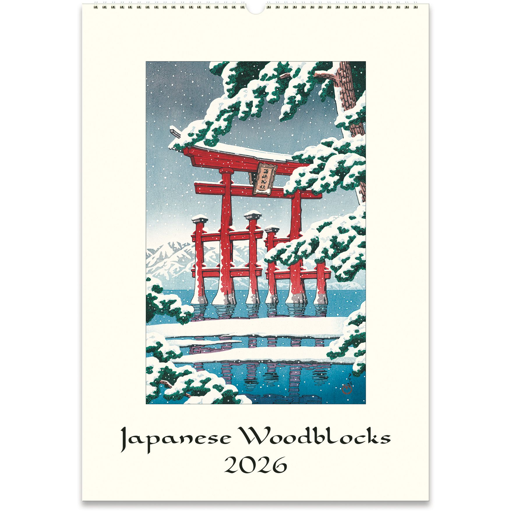 コバルト デスクトップ カレンダー 2004 コバルト文庫 Cavallini 2026 Wall Calendar, Japanese Woodblocks - FLAX art